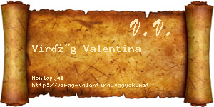 Virág Valentina névjegykártya
