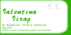 valentina virag business card